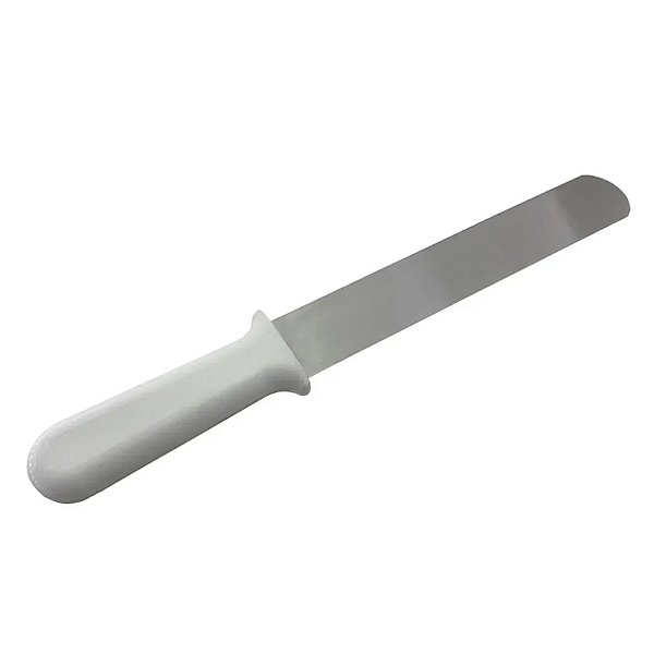 Espátula Reta Inox para Confeitar 32cm - Branca - 1 unidade - Rizzo