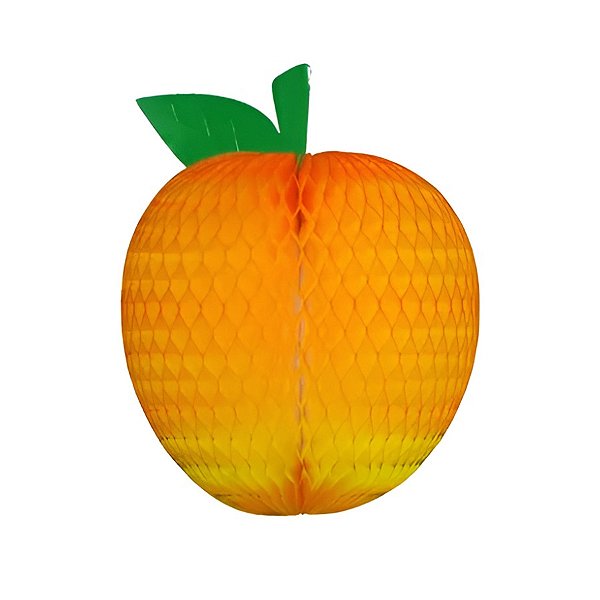 Enfeite de Papel Seda - Laranja - 22cm - 1 unidade - Girotoy - Rizzo
