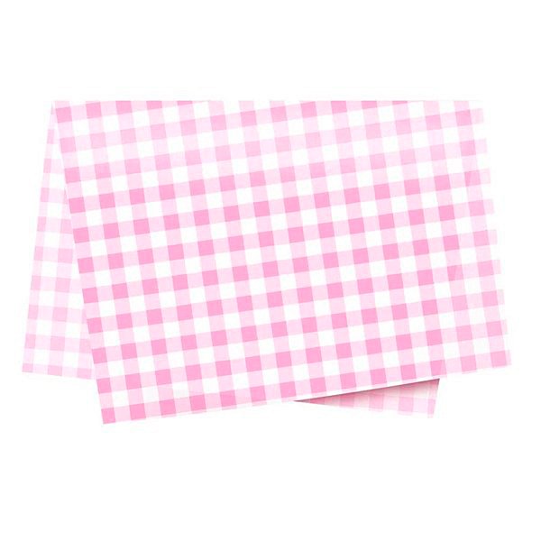 Papel de Seda - 50x70 - Xadrez Rosa - 10 unidades - Rizzo