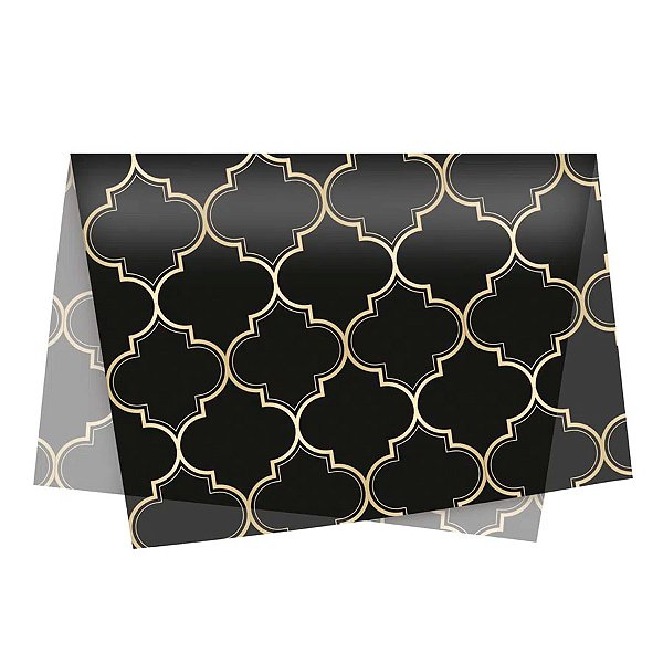 Papel de Seda - 49x69cm - Núria Preto - 10 unidades - Cromus - Rizzo