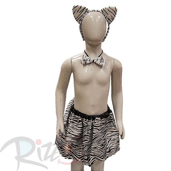 Kit Fantasia Carnaval - Zebra - mod 618 - 01 unidade - Rizzo