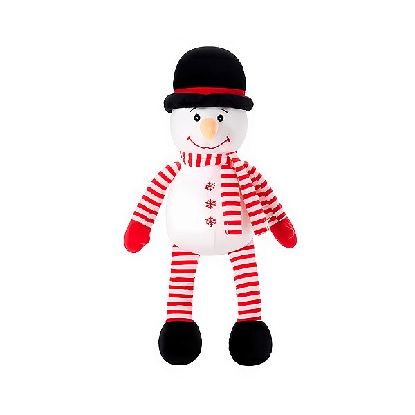 Boneco de Neve de Pelúcia Listrado - 40cm - 1 unidade - Rizzo