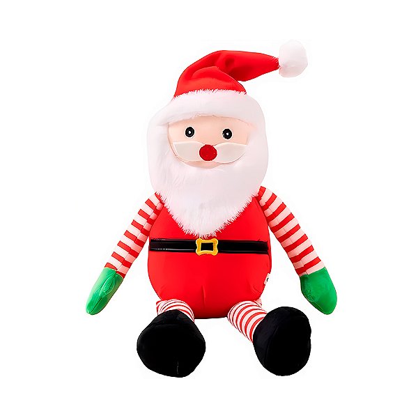 Papai Noel de Pelúcia Listrado - 40cm - 1 unidade - Rizzo