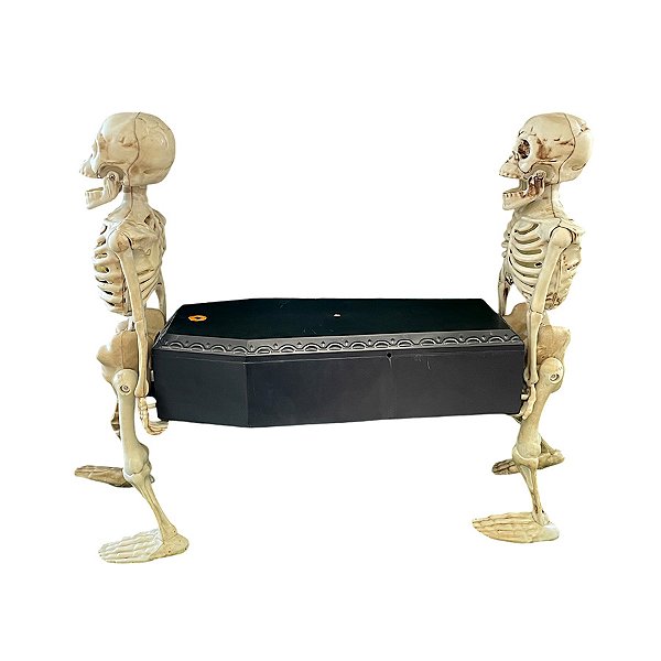 Enfeite Decorativo Halloween - Caveiras Caixão com Som e Movimento -  47x45cm - 1 unidade - Rizzo