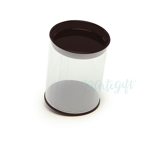 Tubo Lata Preto - 8,5 x 6,3cm - 6un - Artegift - Rizzo
