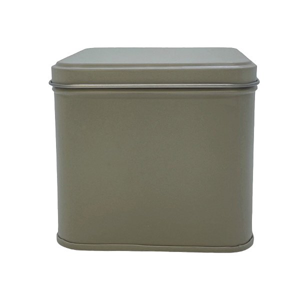 Lata de Metal Quadrada - Cinza - 8,5x8cm - 1 unidade - Rizzo