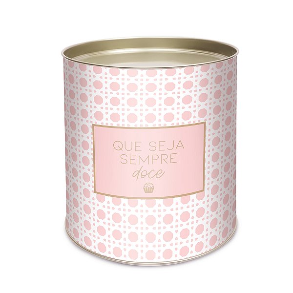 Lata para Doces Rígida - Que Seja Sempre Doce - 1 unidade - Cromus - Rizzo