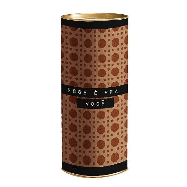 Lata para Presente Rígida - Esse é Pra Você Rattan - 1 unidade - Cromus - Rizzo
