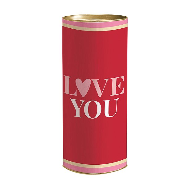 Lata para Presente Rígida - Love You  - 1 unidade - Cromus - Rizzo