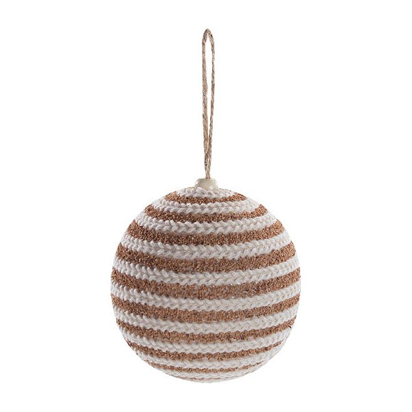 Bola de Natal - Tranças de Juta - 10cm - 4 unidades - Cromus - Rizzo