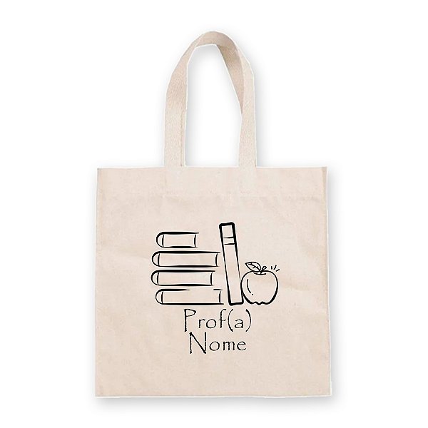 Sacola de Algodão Cru Personalizada Professores - 22x33cm - 1 unidade - Rizzo