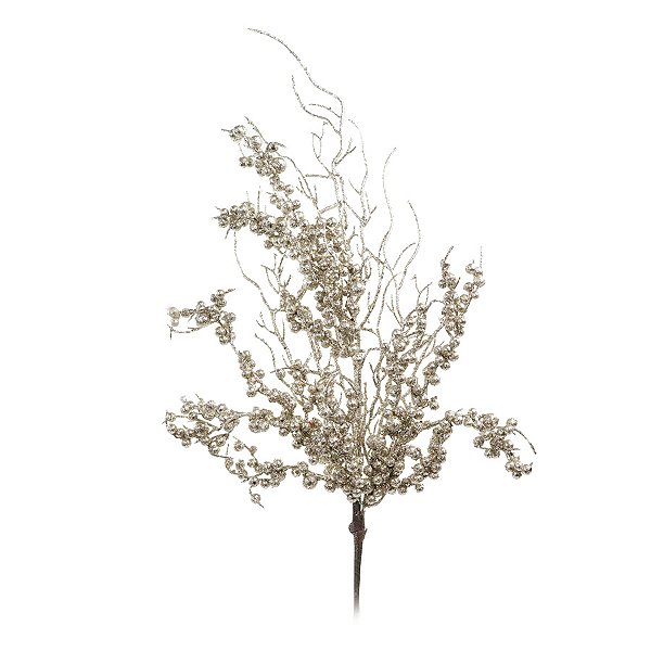 Galho Decorativo - Galho com Frutas Champagne - 72cm - 1 unidade - Cromus - Rizzo