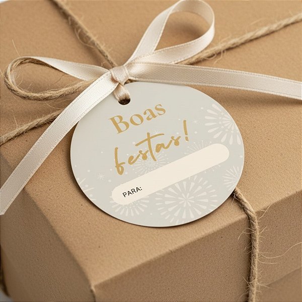Tag Decorativa - Boas Festas - 15 unidades - Stickr - Rizzo
