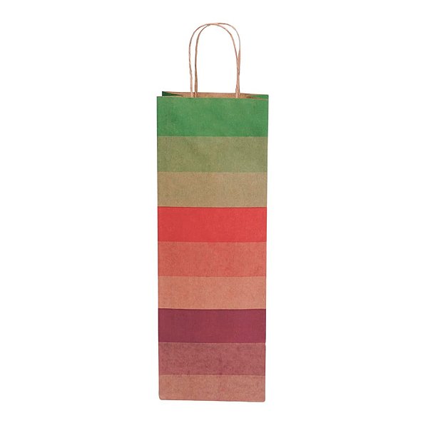 Sacola para Garrafa de Vinho - 13,5x8x39cm - Colorido - Ref.1838 - 10 unidades - WMA - Rizzo