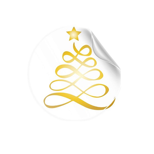 Adesivo "Arvore Dourada" - Ref 2302 Hot Samping - 30 unidades - Stickr - Rizzo