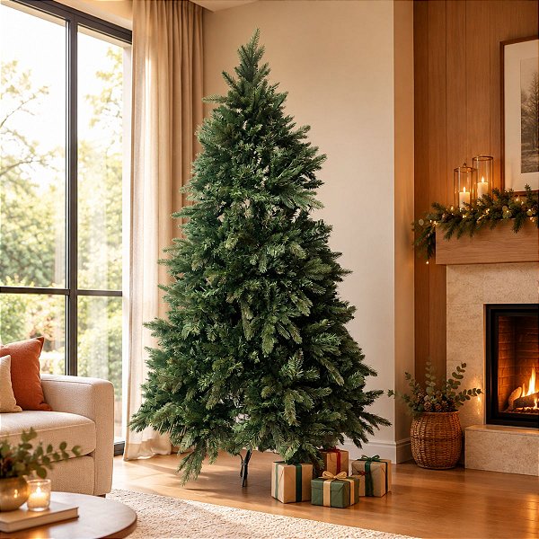 Árvore de Natal Modelo Coentro - 1700 Galhos 2,10m - Ref. RZO00676 - 1 unidade - Rizzo