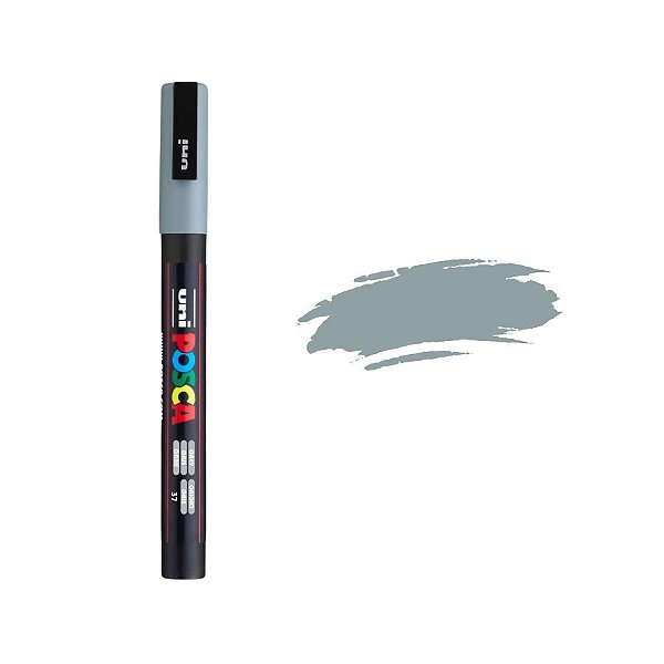 Caneta Posca PC-3M 1,3mm - Cinza - 1 unidade - Posca - Rizzo