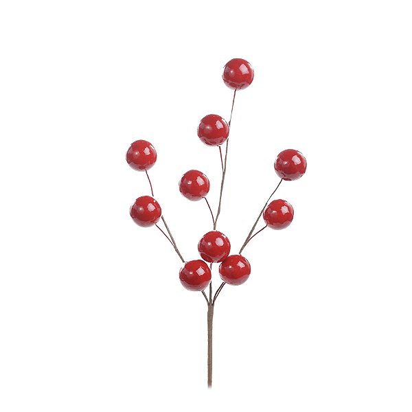 Galho Decorativo - Frutas Vermelhas - 39cm - 1 unidade - Cromus - Rizzo