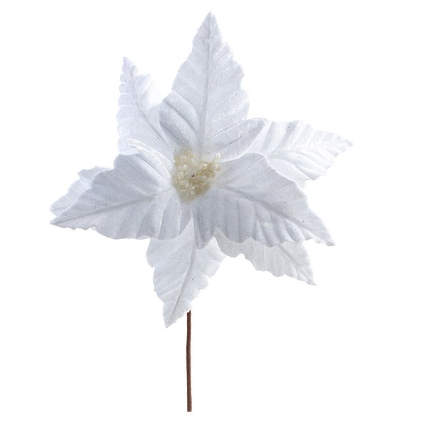 Poinsétia Decorativa - Branco - 30cm - 1 unidade - Cromus - Rizzo