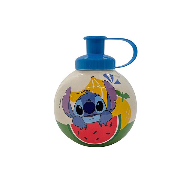 Garrafa Squeeze Bola Stitch Frutas - Azul - 500ml - 1 unidade - Rizzo