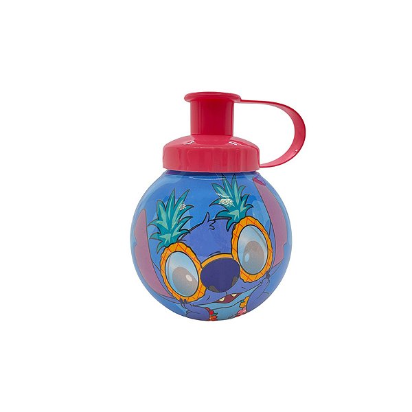 Garrafa Squeeze Bola Stitch Óculos Abacaxi - Rosa - 250ml - 1 unidade - Rizzo