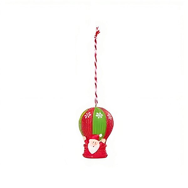 Enfeite para Pendurar Balão com Papai Noel - 8cm - 1 unidade - Cromus - Rizzo