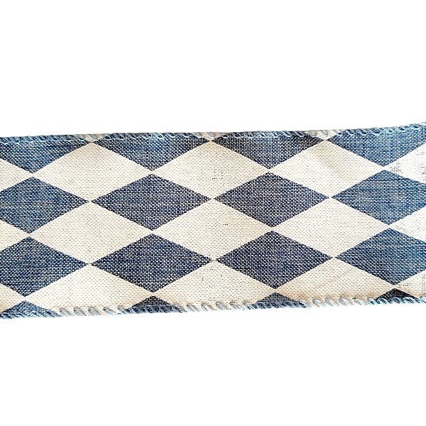 Fita Decorativa Triangulos Azul - 6,3cm x 9,14m - 1 unidade - Rizzo