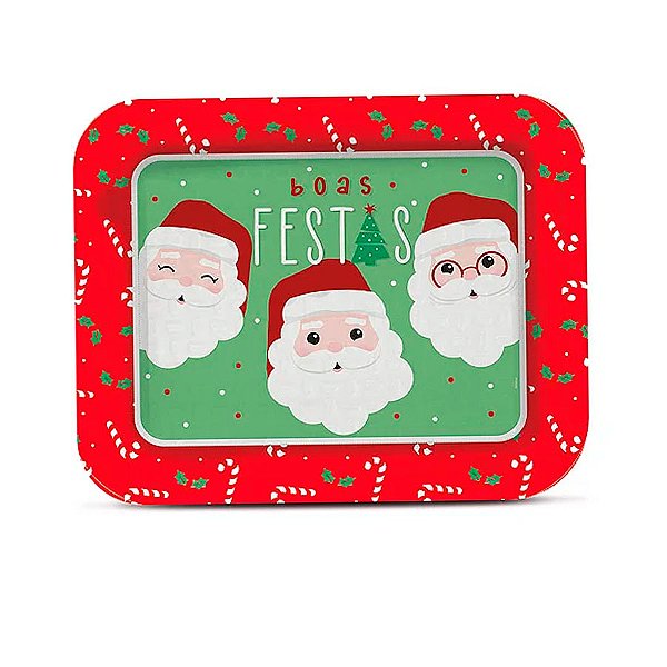 Bandeja Laminada Hohoho Noel Chegou - 40x33cm - 1 unidade - Cromus - Rizzo