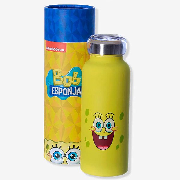 Garrafa Térmica Bob Esponja - 500ml - 1 unidade - Zona Criativa - Rizzo