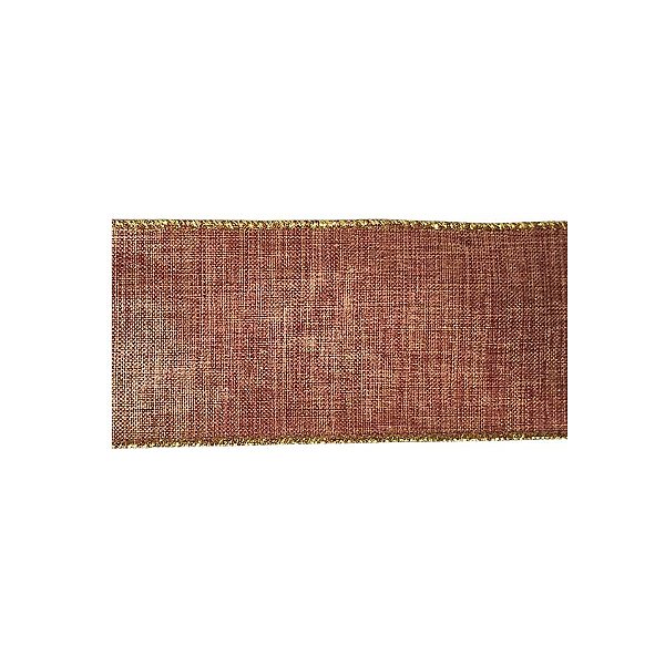 Fita Aramada Decorativa - Rosa Gold e Dourado - 6,3cmx91,4m - 1 unidade - Cromus - Rizzo
