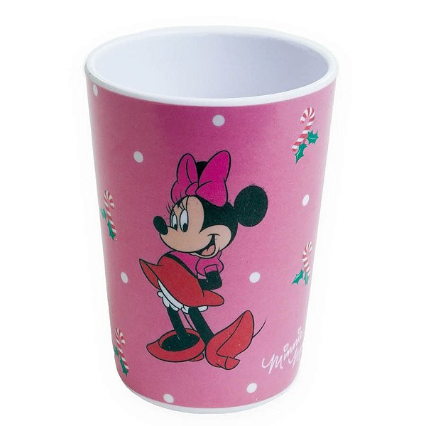 Copo de Bambu de Natal - Minnie Rosa - 240ml - 1 unidade - Disney Original - Rizzo