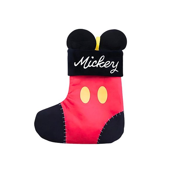 Bota De Natal Mickey - Vermelho e Preto - 1 unidade - Disney Original - Rizzo