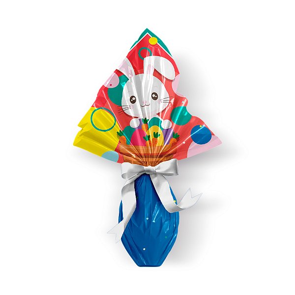 Saco Express 39x39cm para Ovos de 350g a 500g - Divertidamente Azul - 25 unidades - Cromus - Rizzo