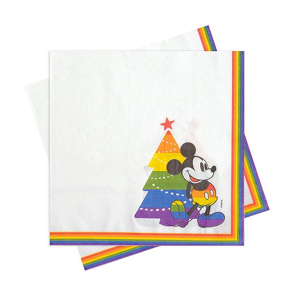Guardanapo de Papel Mickey com Pinheiro - Arco-íris - 33cm - 20 unidades - Cromus - Rizzo