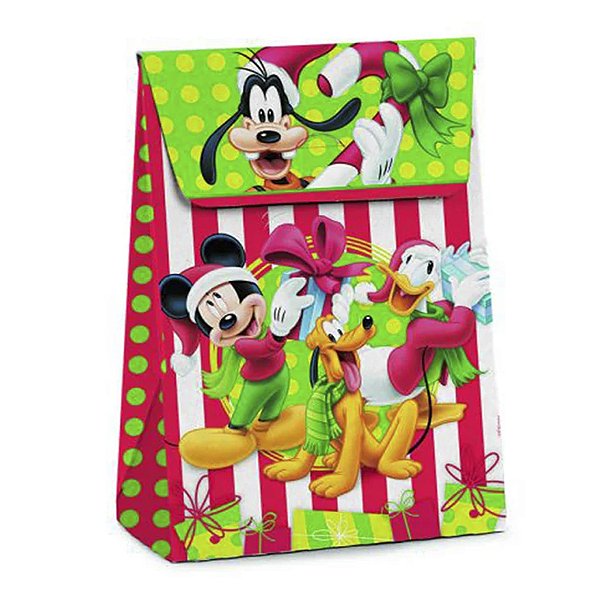 Caixa Trapézio Natal Turma Do Mickey - 10 unidades - Cromus - Rizzo