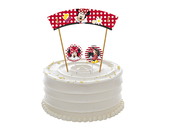 Topper para Bolo Festa Minnie - Regina - Rizzo Festas