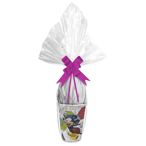 Kit Ovo no Copo Mickey Cores (Copo + Saco Express + Papel Chumbo + Laço Fácil) - Páscoa Rizzo