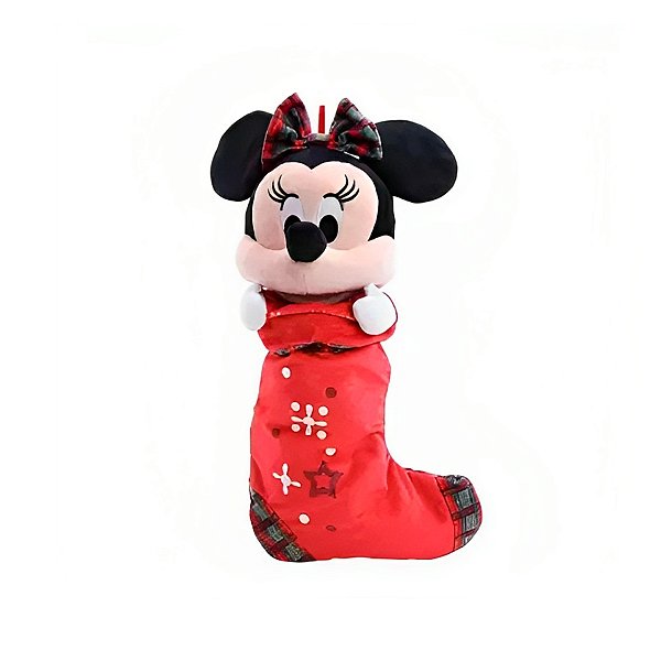 Bota de Natal para Pendurar - Cabeça Minnie - 46cm - 1 unidade - Cromus - Rizzo