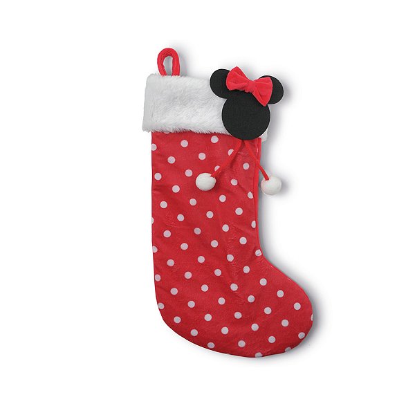 Bota de Natal para Pendurar - Minnie Poá - 48cm - 1 unidade - Disney Original - Rizzo