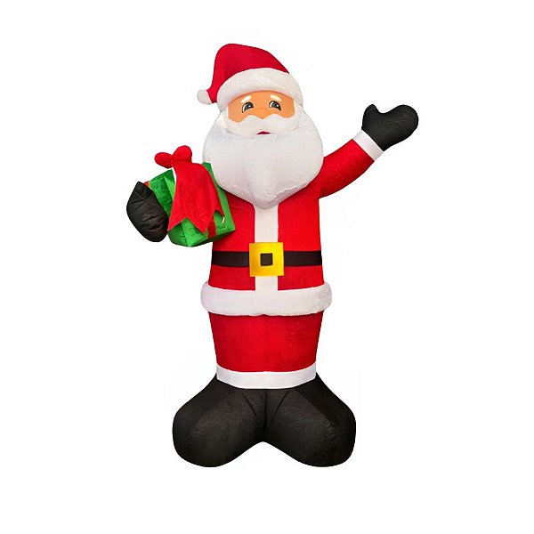 Papai Noel Premium Gigante Inflável Com Led - 127v - 3,6m - 1 unidade - Cromus - Rizzo