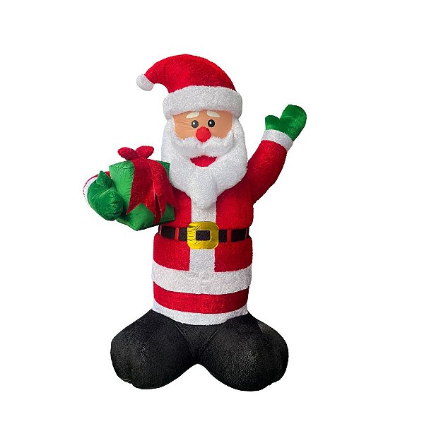 Papai Noel Premium Gigante Inflável Com Led - Bivolt - 2,4m - 1 unidade - Cromus - Rizzo