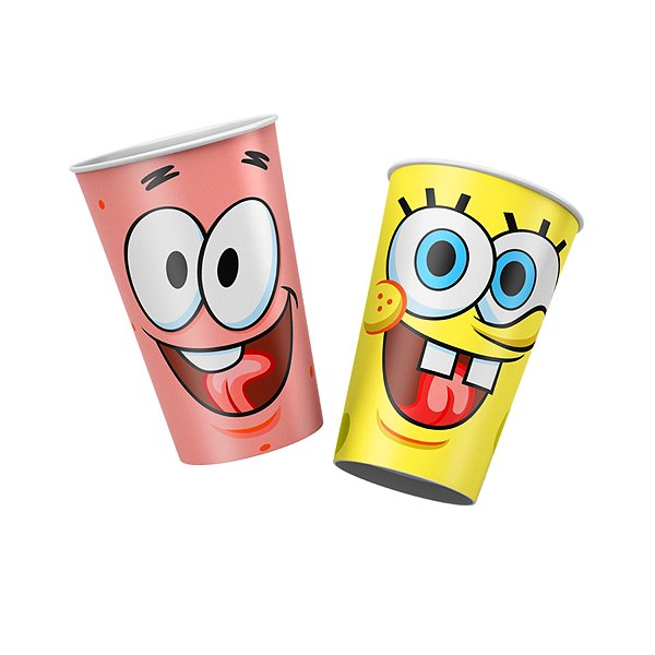 Copo de Papel - Bob Sponja Core - 180ml - 8 unidades - Regina - Rizzo
