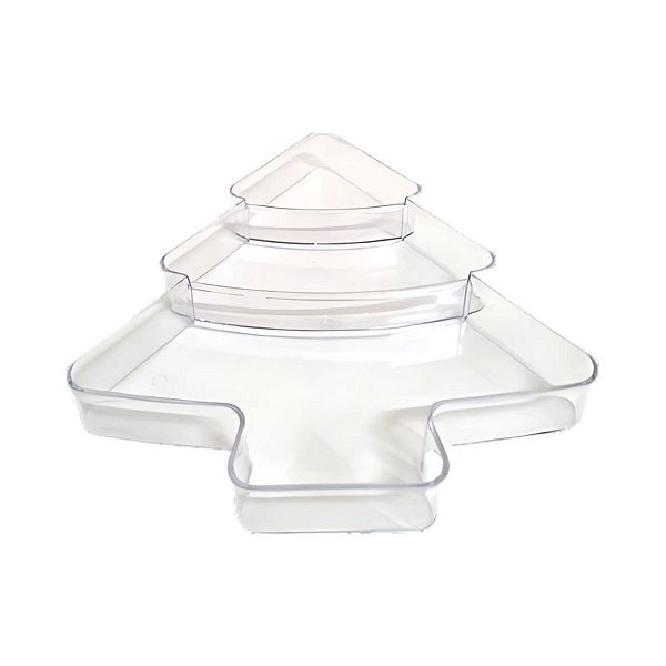 Petisqueira Árvore De Natal - Transparente - 28cm - 1 unidade - Rizzo