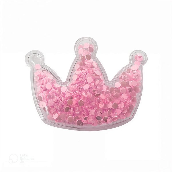 Aplique Decorativo - Coroa Rosa - 2 unidades - Rizzo