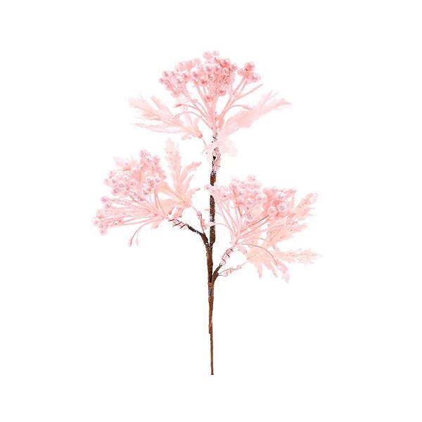 Pick Decorativo - Frutas e Folhas Rosa - 29cm - 1 unidade - Cromus - Rizzo