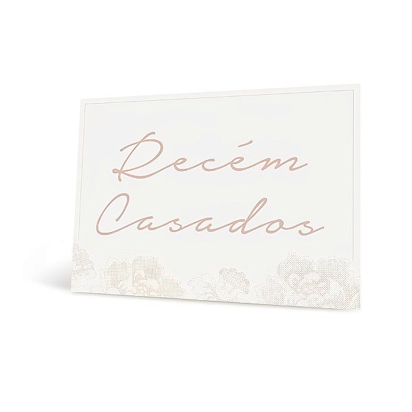 Placa Decorativa - Recém Casados  - 1 unidade - Cromus - Rizzo