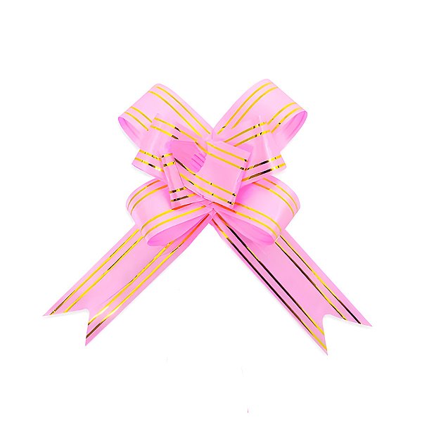 Laço Fácil Fio Ouro - Rosa - 30x460mm - 10 unidades - Rizzo