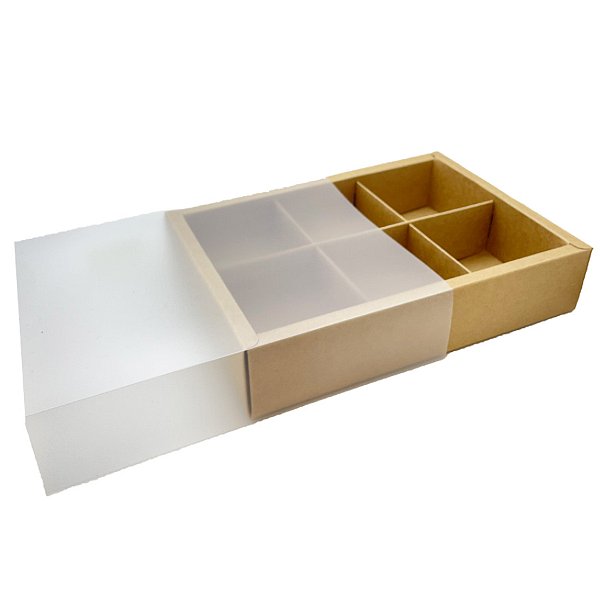Caixa 6 Pães de Mel - Kraft - 24x17x5cm - 12 unidades - Rizzo