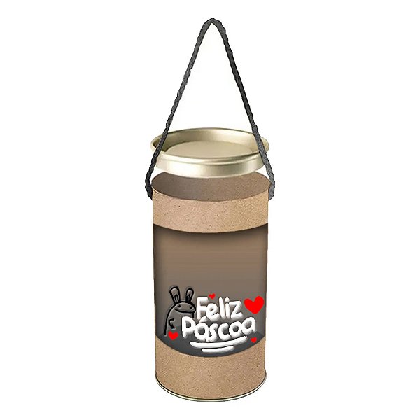 Lata para Ovos Kraft c/ Visor e Alça - Flork Coelho - 1 unidade - Rizzo