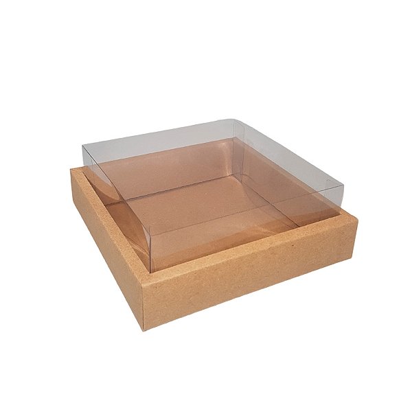 Caixa de PVC N13 Kraft 17x17x7,8 - 5 un - Assk Rizzo Confeitaria